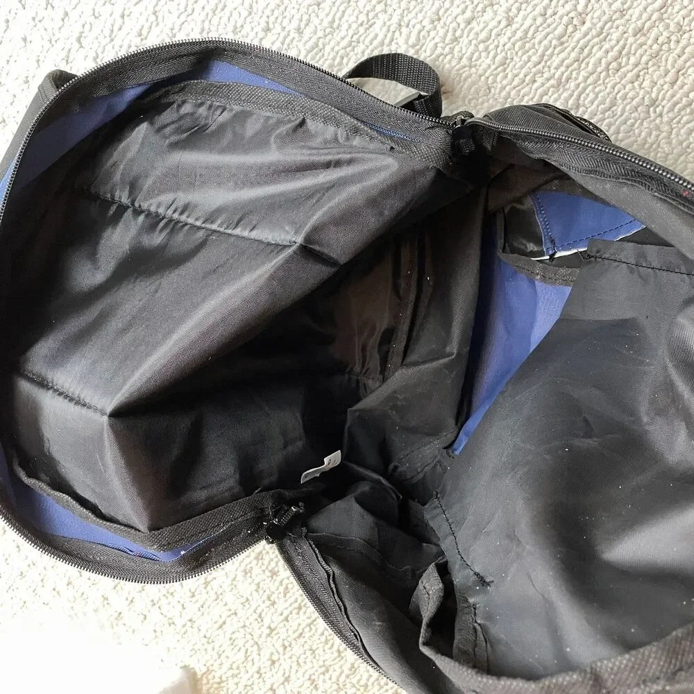 abPrime Pledge to Humanity Backpack Adult Unisex Blue Black Straps Mesh Pockets